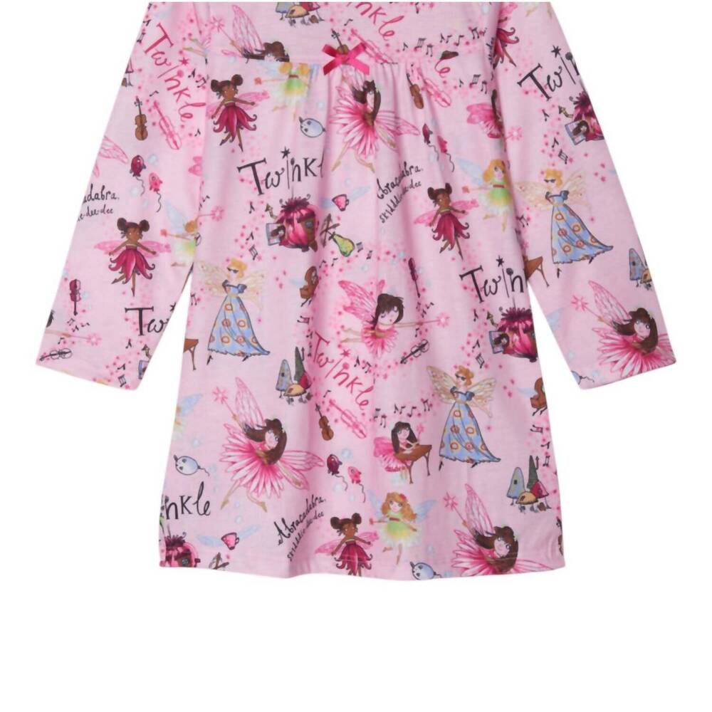 NEW BOOKS TO BED girl's twinkle nightgown in pink